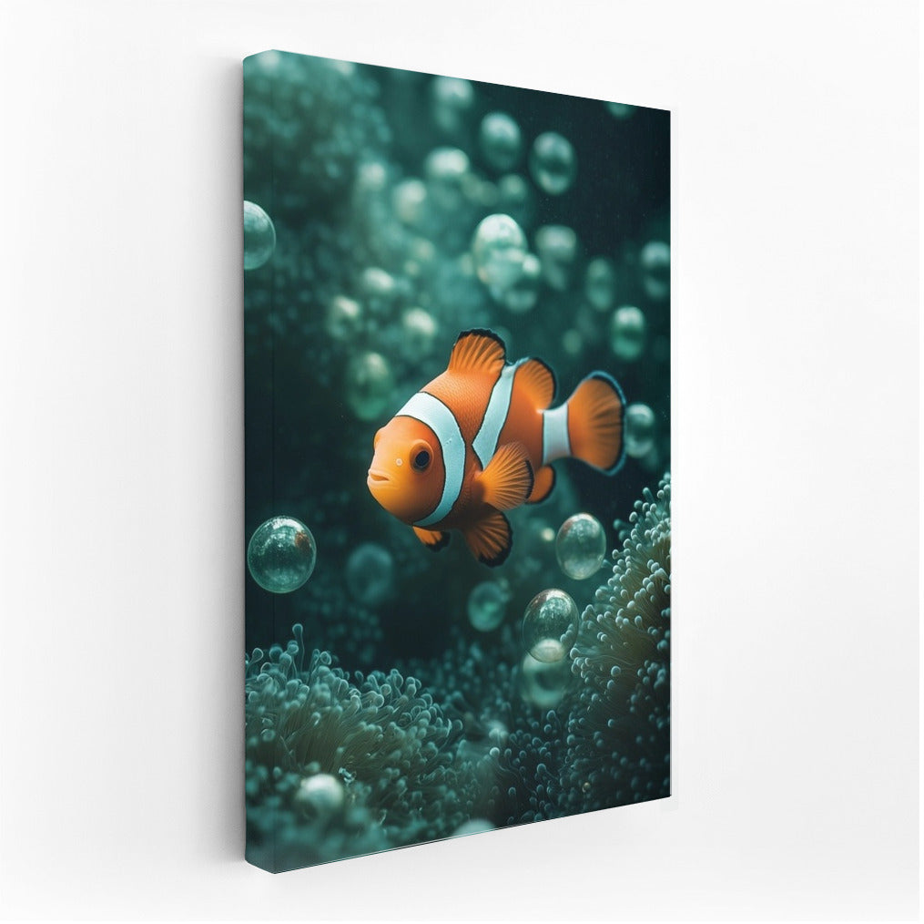 Clown Fish Dance in Bubbles