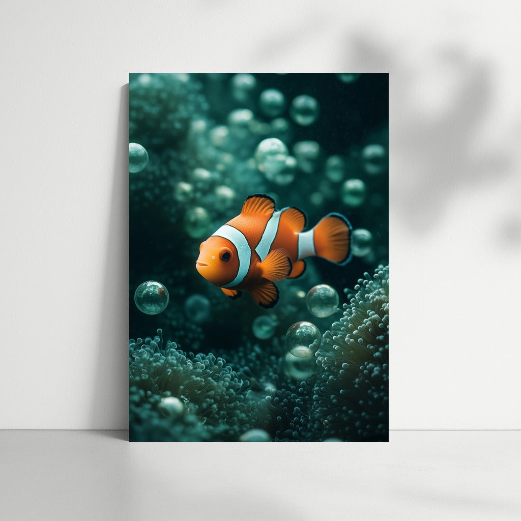 Clown Fish Dance in Bubbles