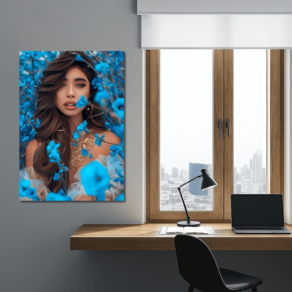 Blue Symphony: Girl in Flowers