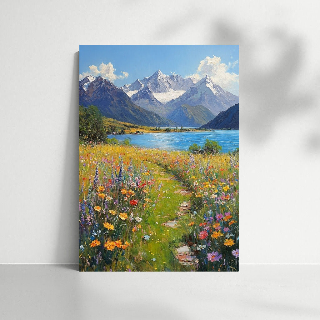 Harmony of Mountains and Flowers