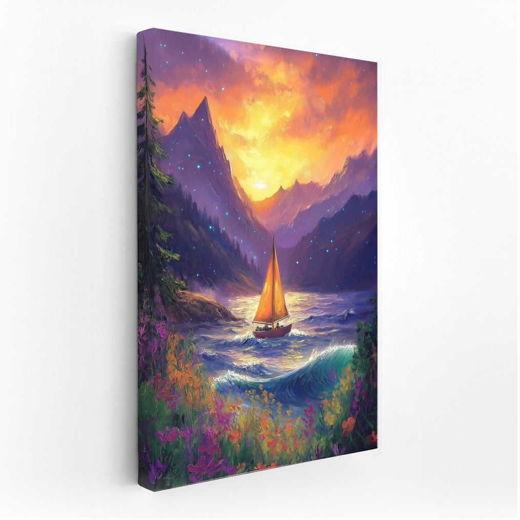 Star Boat in Sunset Symphony