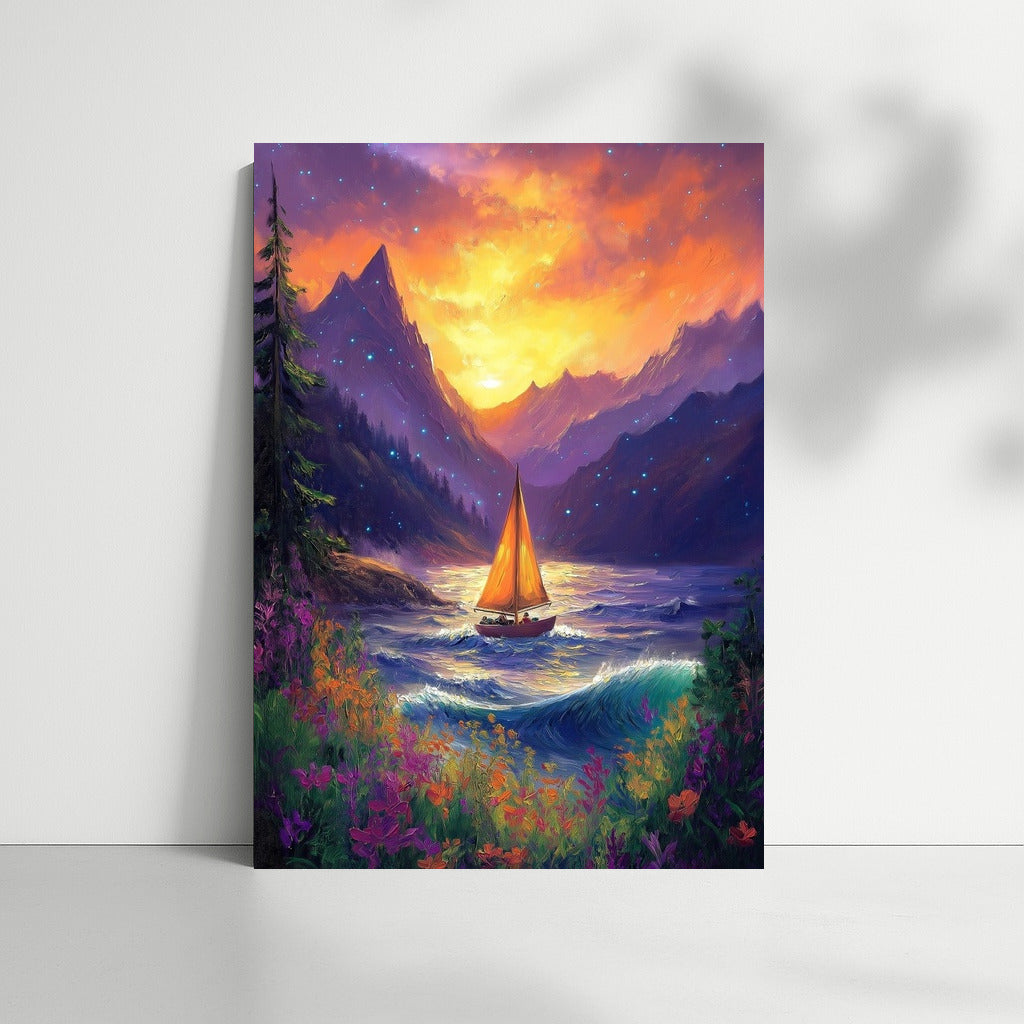 Star Boat in Sunset Symphony