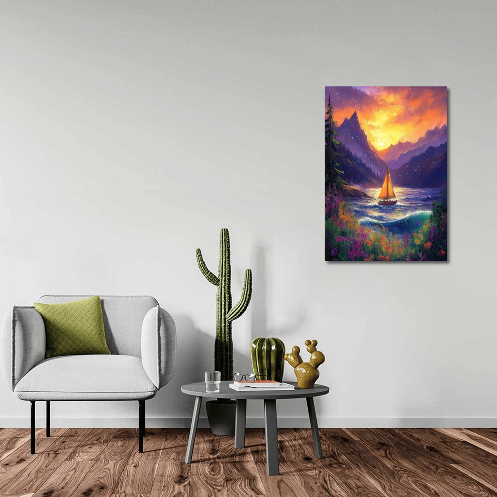 Star Boat in Sunset Symphony