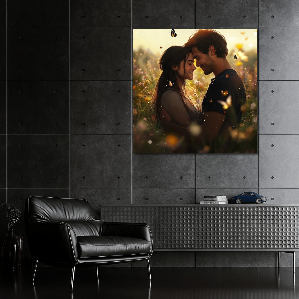 Dance of butterflies in the colors of love