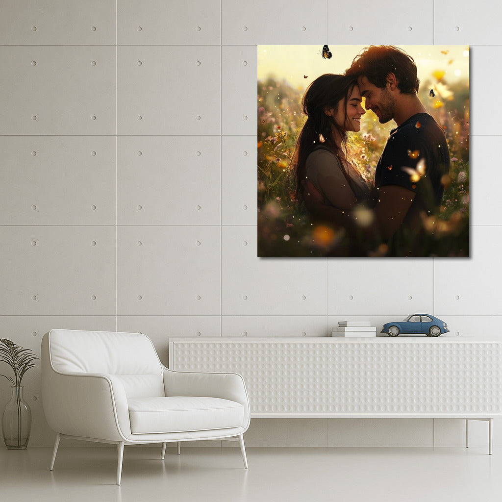 Dance of butterflies in the colors of love