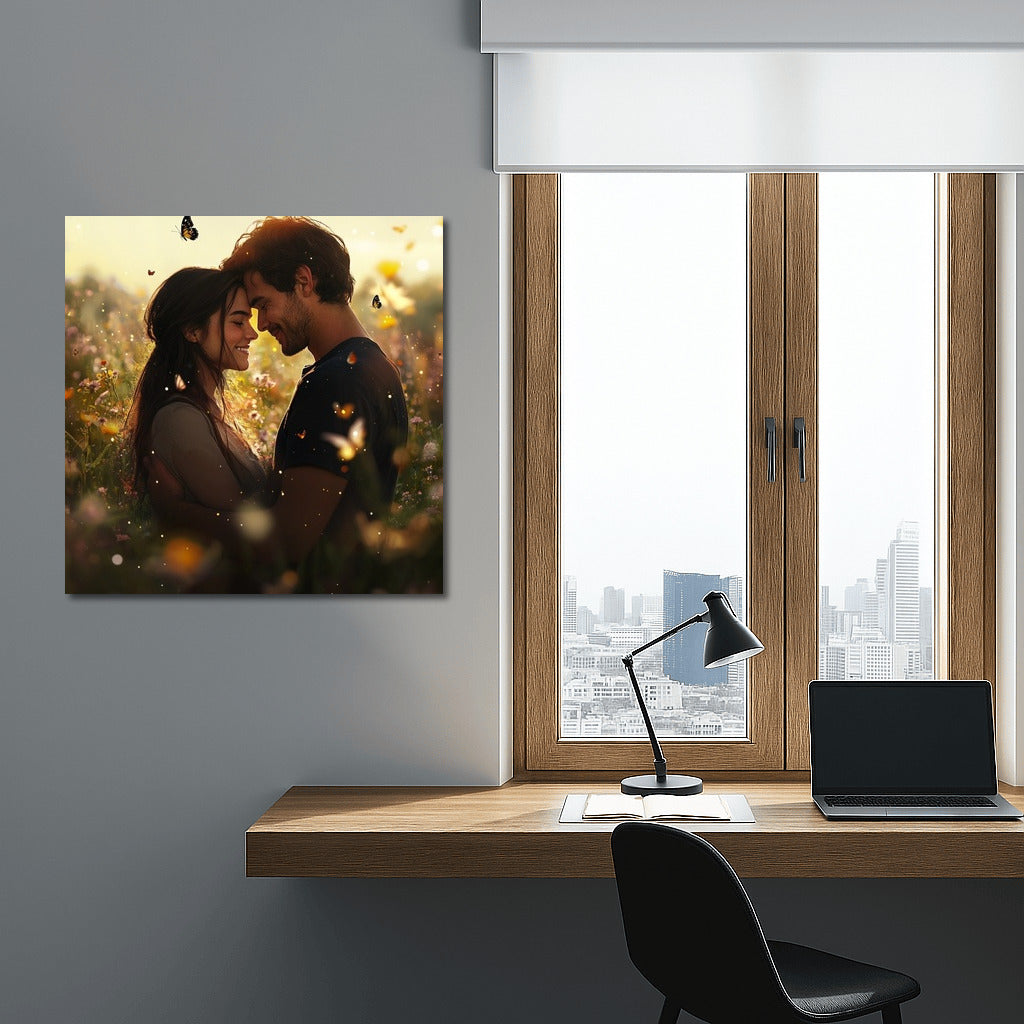 Dance of butterflies in the colors of love