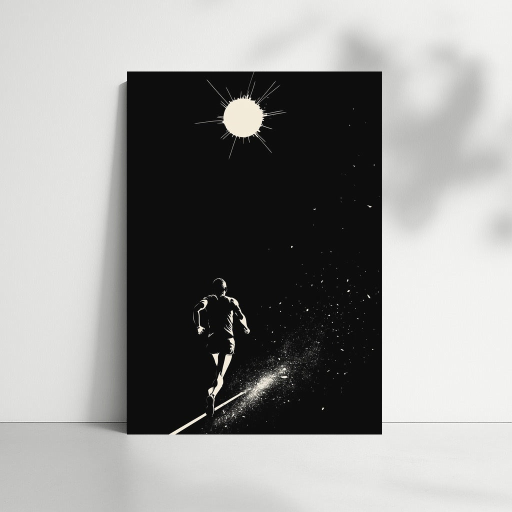 Moon Spurt: Silhouette on the Run