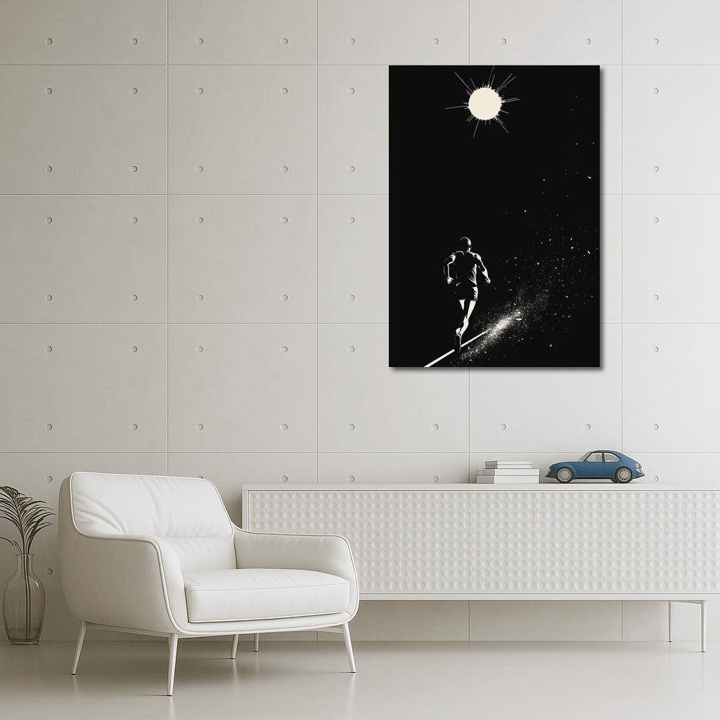 Moon Spurt: Silhouette on the Run