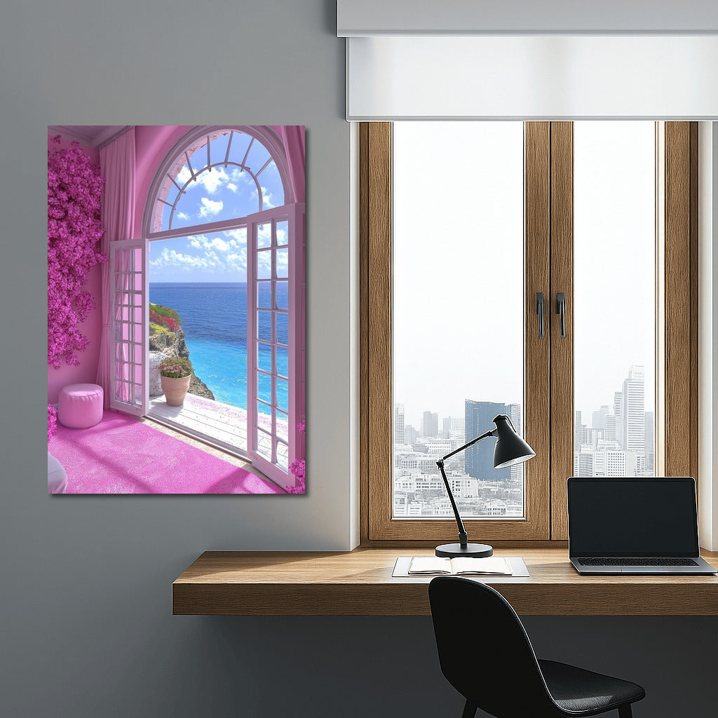 Pink Symphony Through the Arch