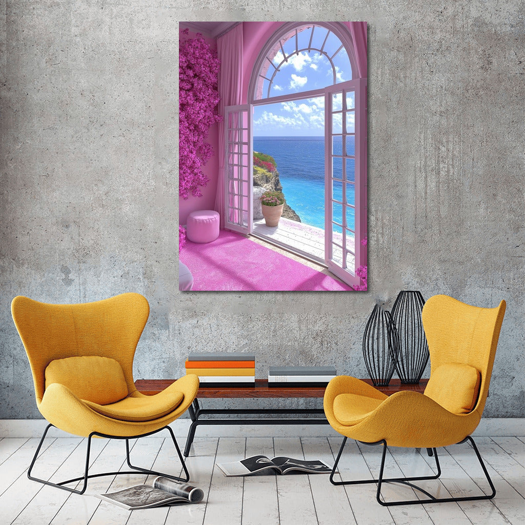Pink Symphony Through the Arch