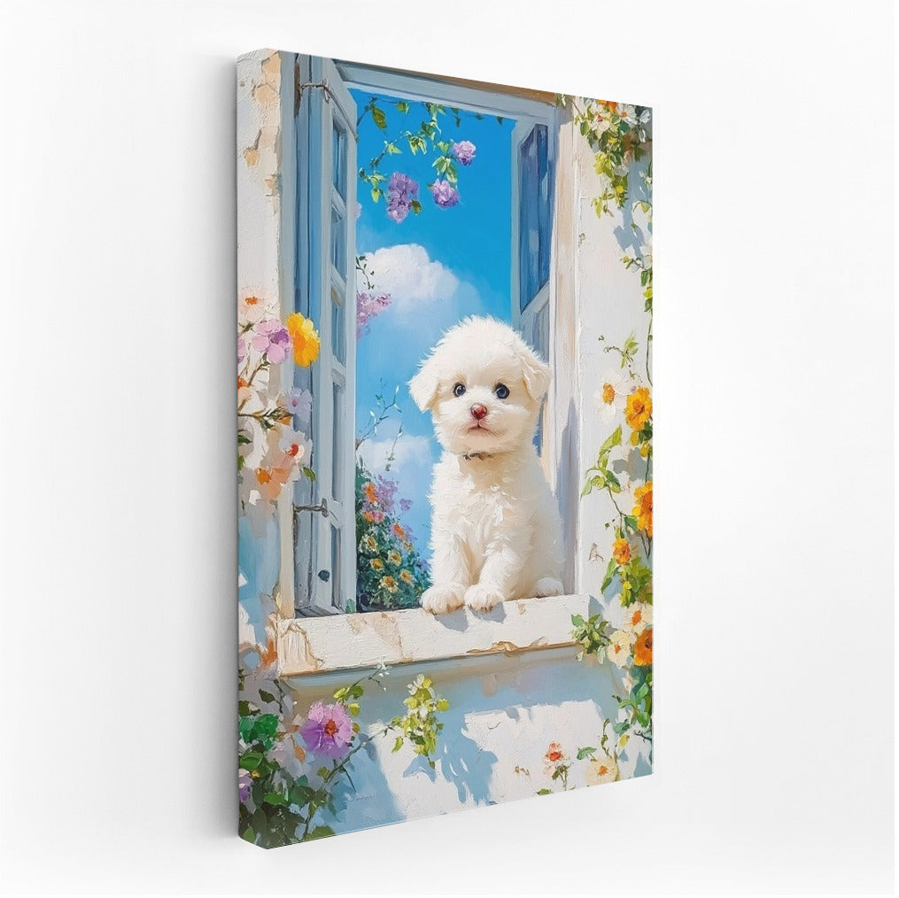 Flower Prankster at the Window