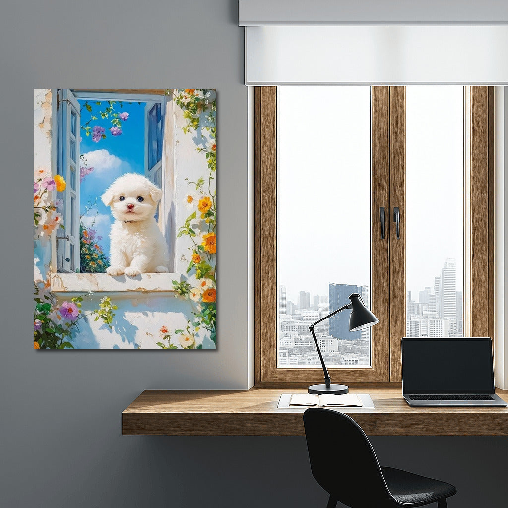 Flower Prankster at the Window