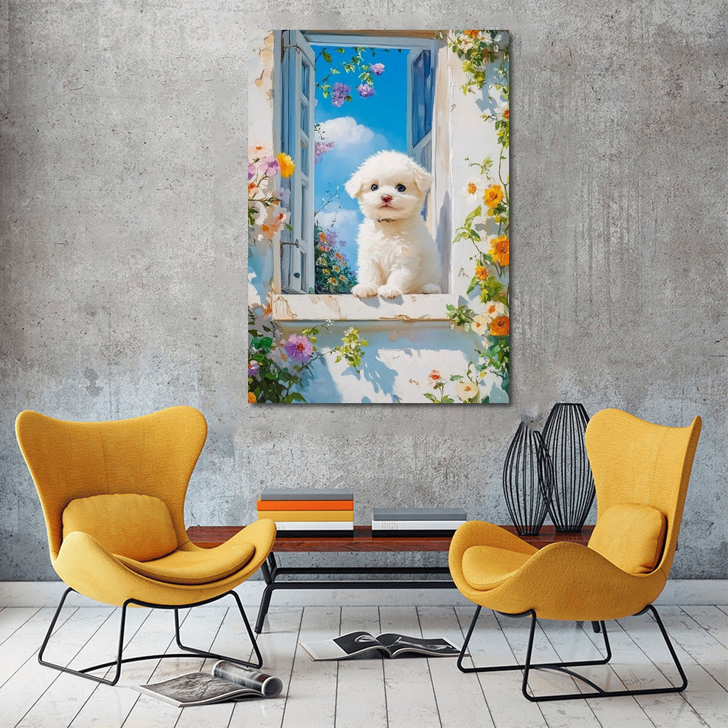 Flower Prankster at the Window
