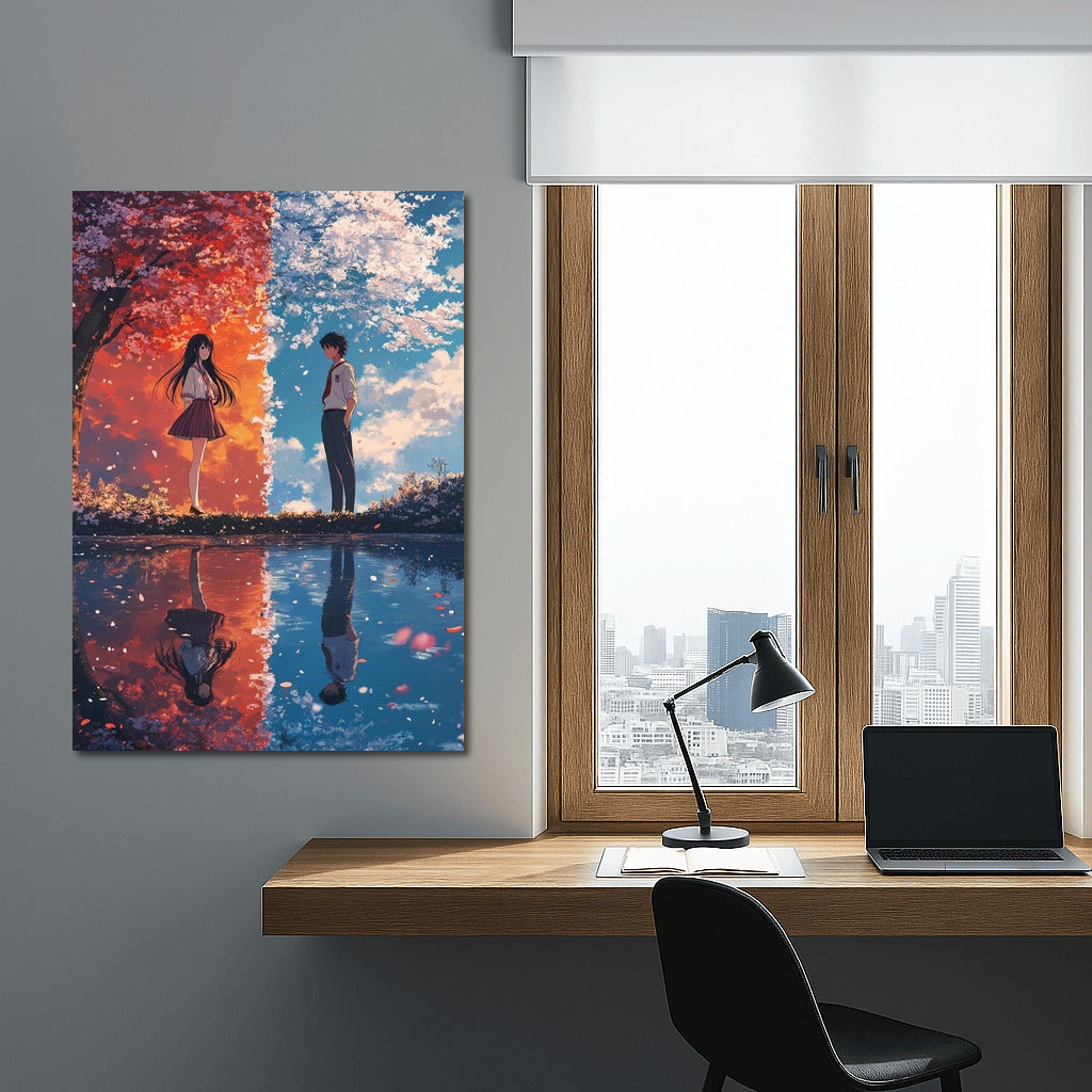 Reflections of Time: A Couple in the Flow of Seasons