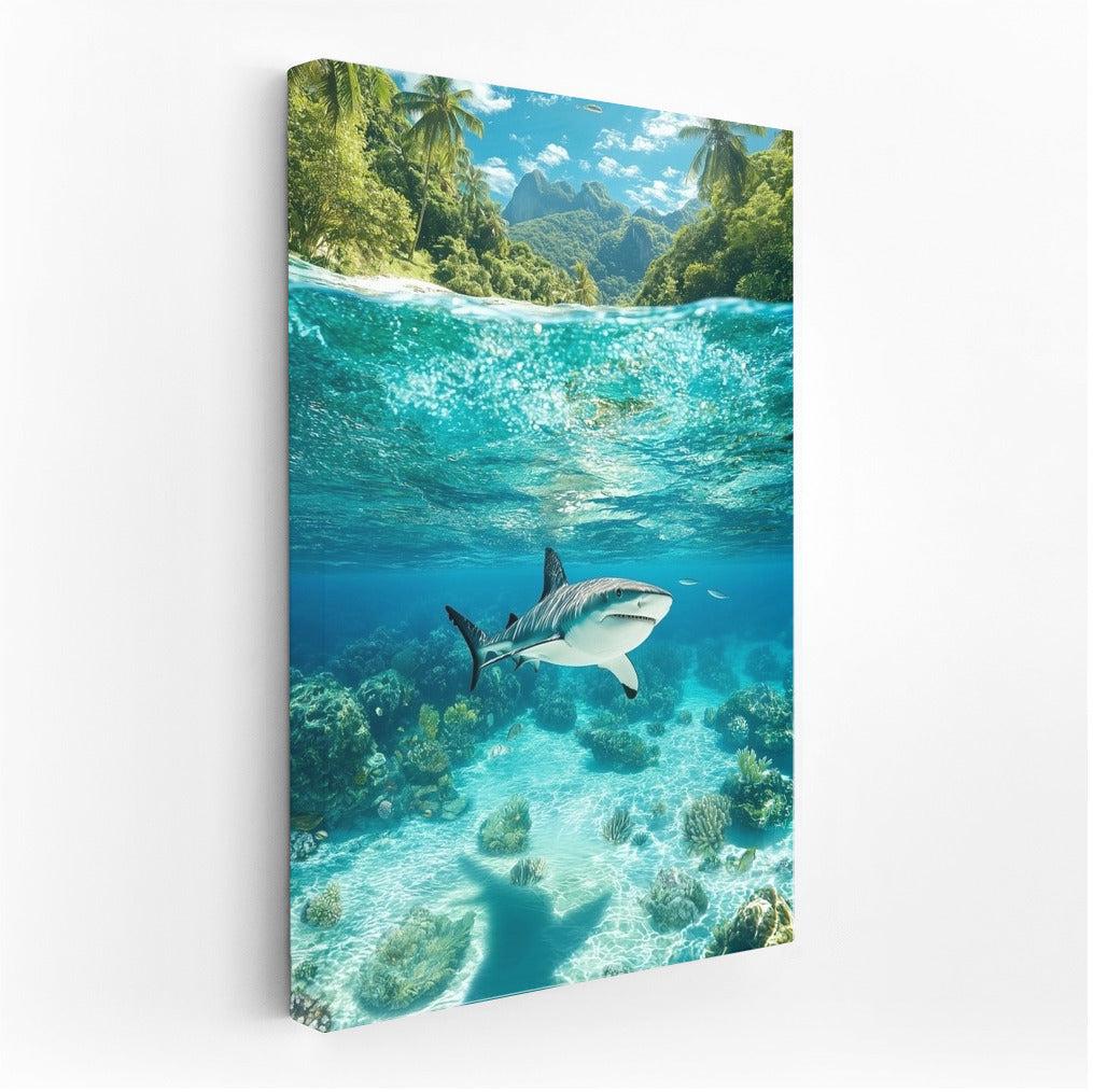 Tropical Harmony: Shark in Azure