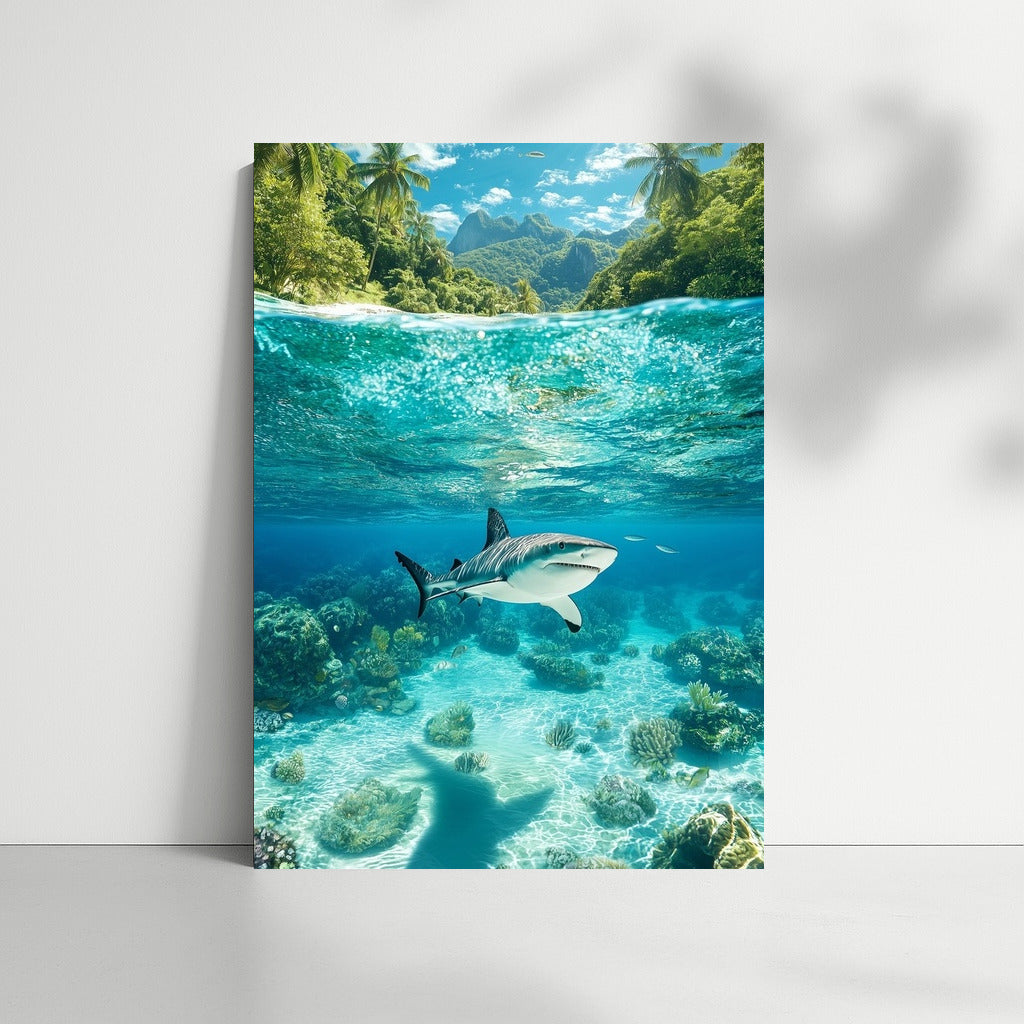 Tropical Harmony: Shark in Azure