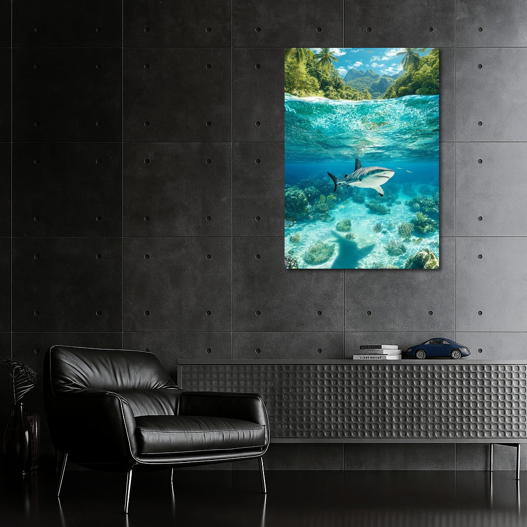 Tropical Harmony: Shark in Azure