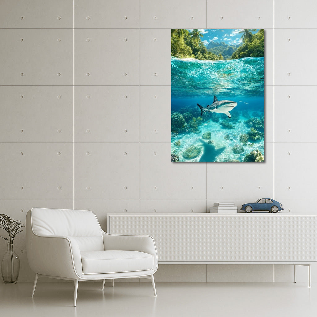 Tropical Harmony: Shark in Azure