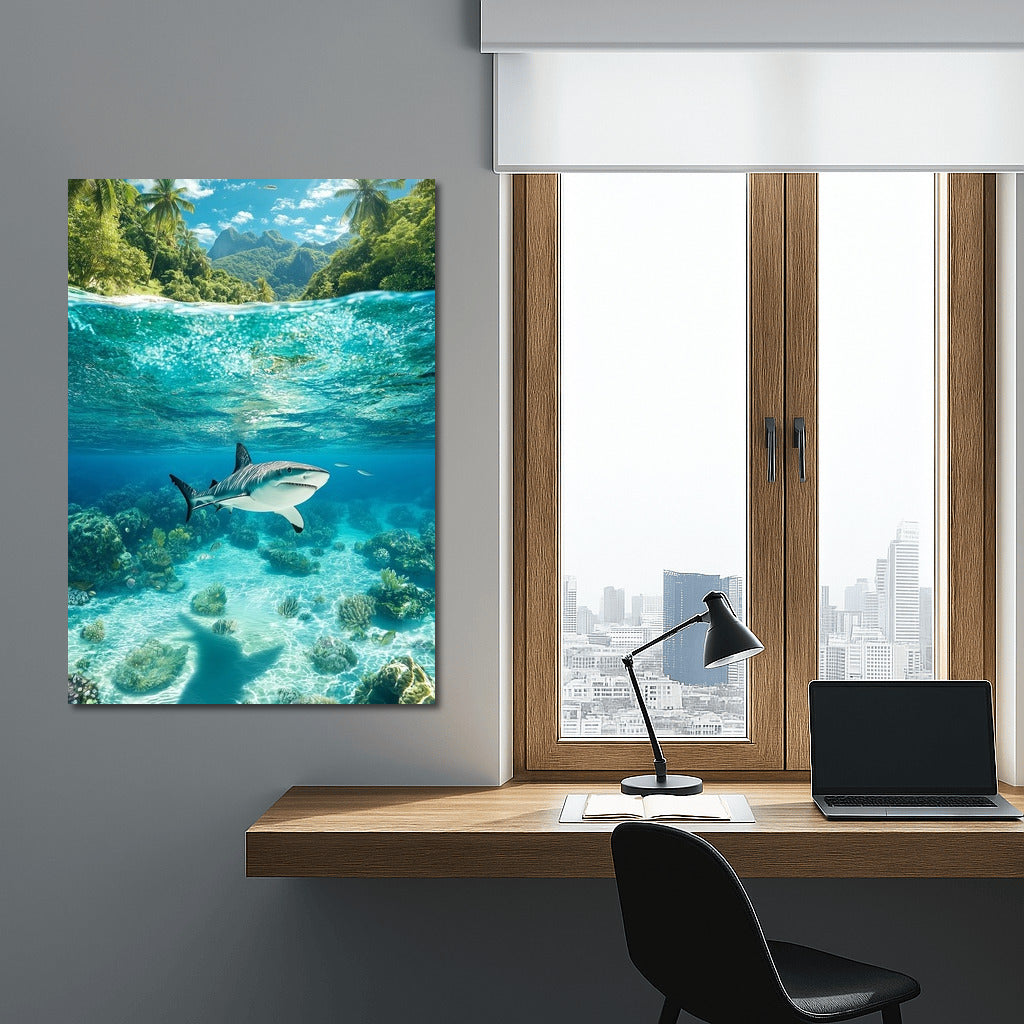 Tropical Harmony: Shark in Azure