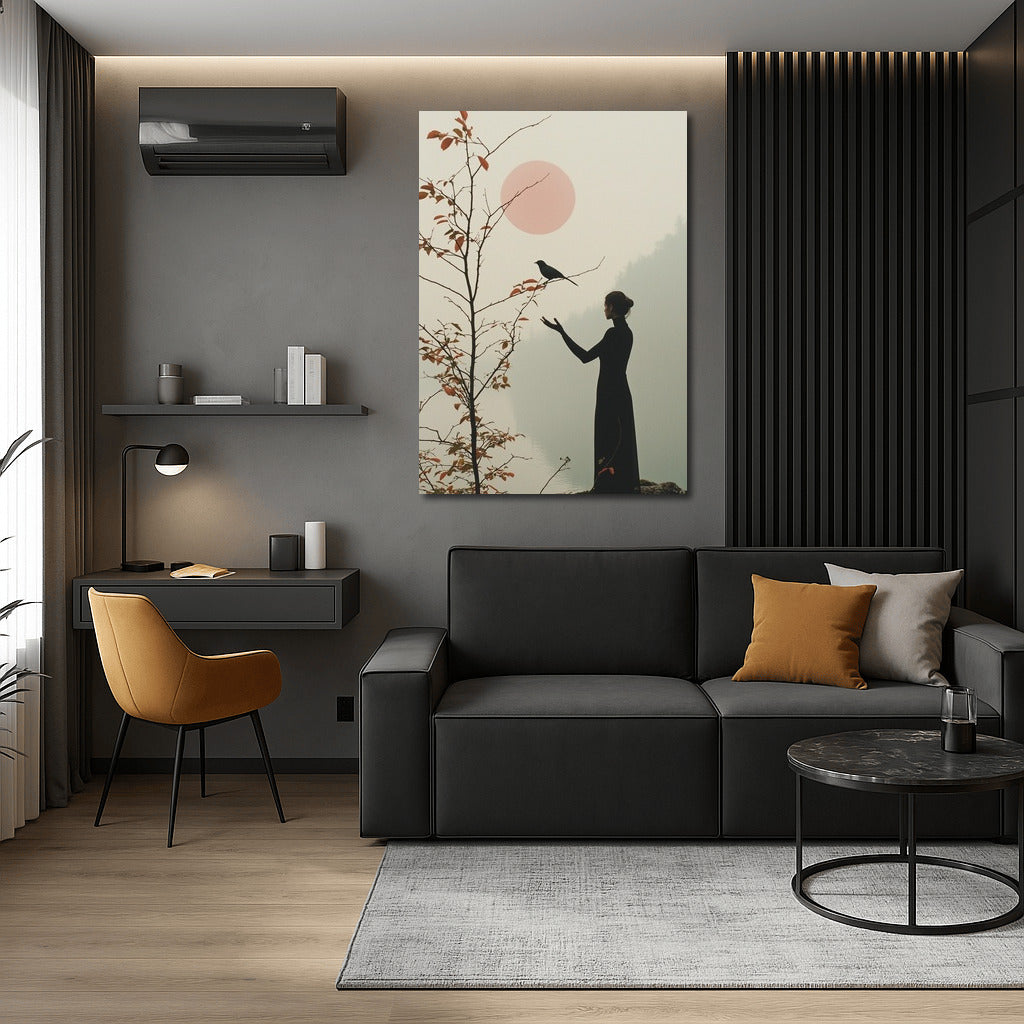 Silhouette in Pink Dawn