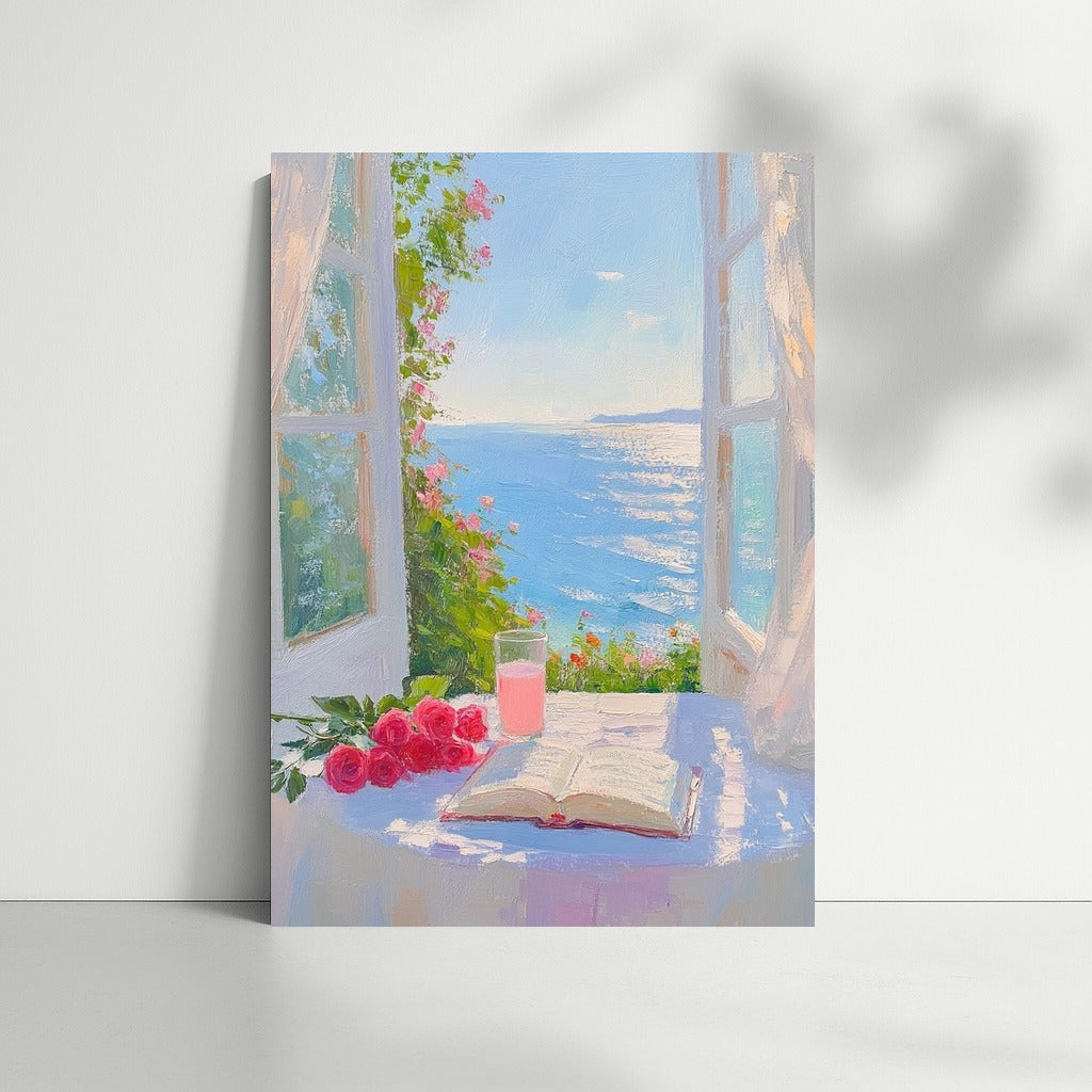 Pink Dawn at the Sea Window