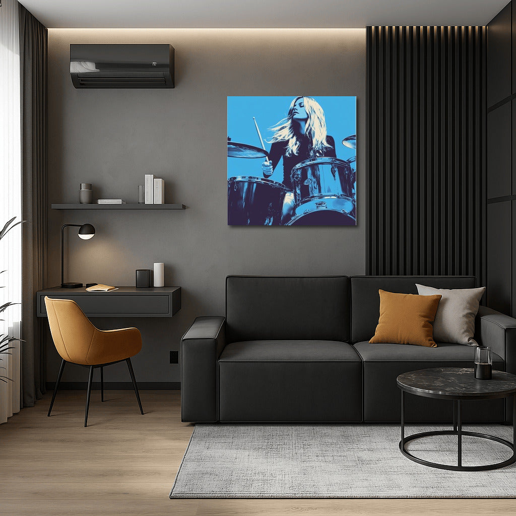 Rhythm in Silhouette: The Energy of the Drummer