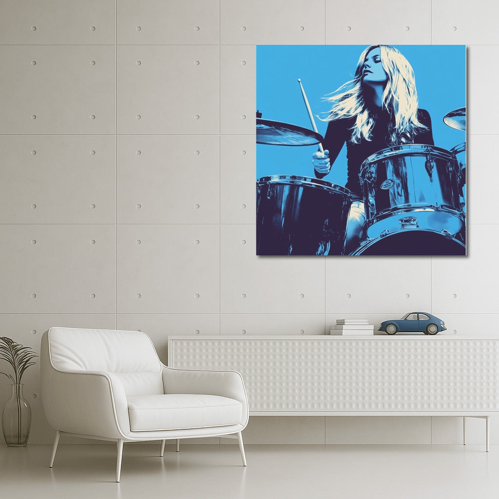 Rhythm in Silhouette: The Energy of the Drummer