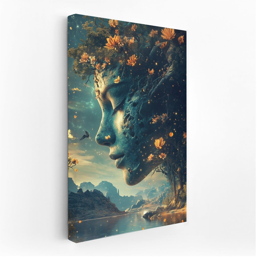 The Face of the Universe: Harmony of Flowers and Stars
