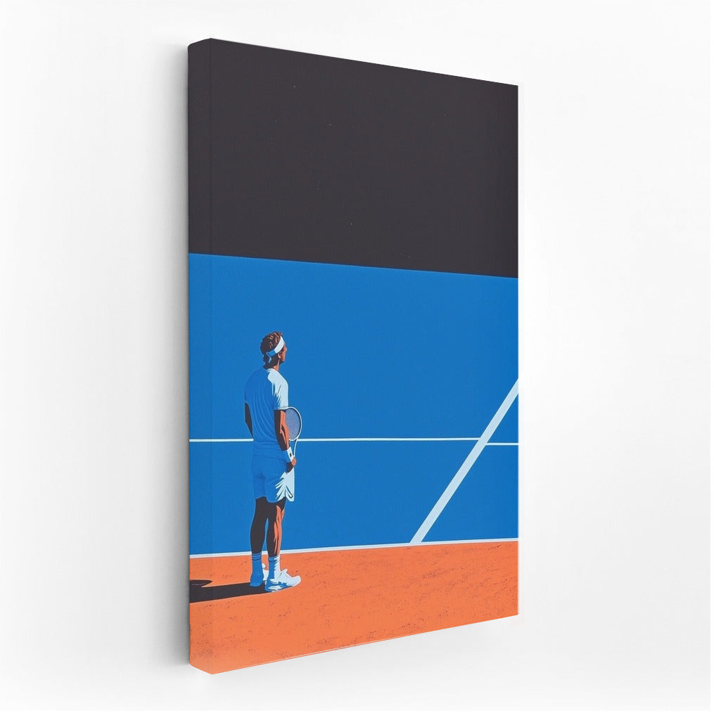 Court's Glow: Energy in Blue and Orange