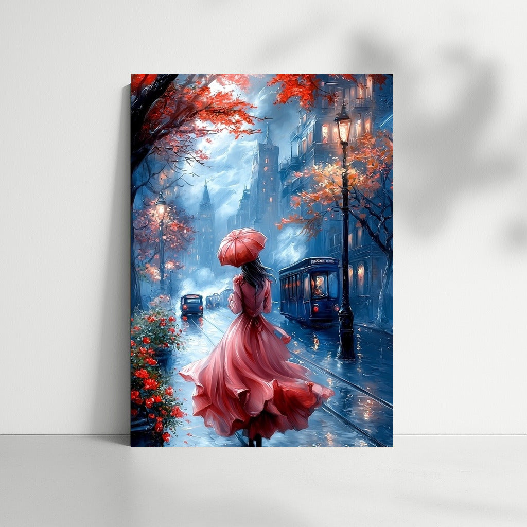 Dance of the Shadow Under the Autumn Umbrella