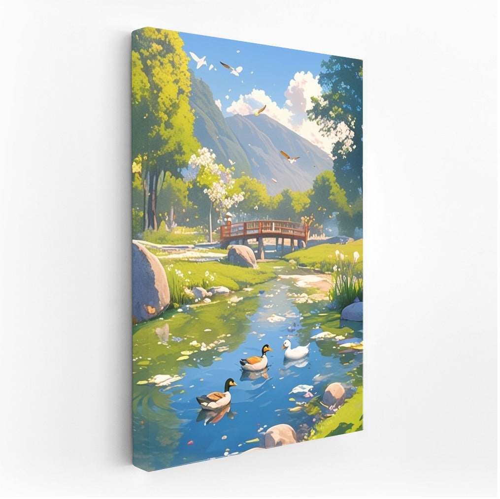 The Bridge of River Morning Melodies