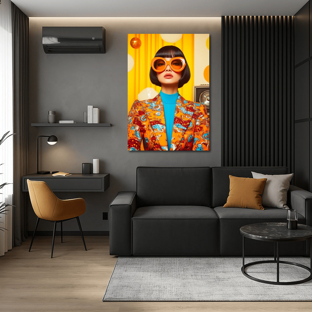 Orange Look: 70s Style in Faces