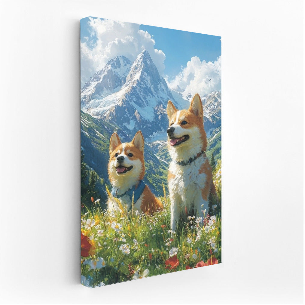 Corgi in the Alpine Symphony