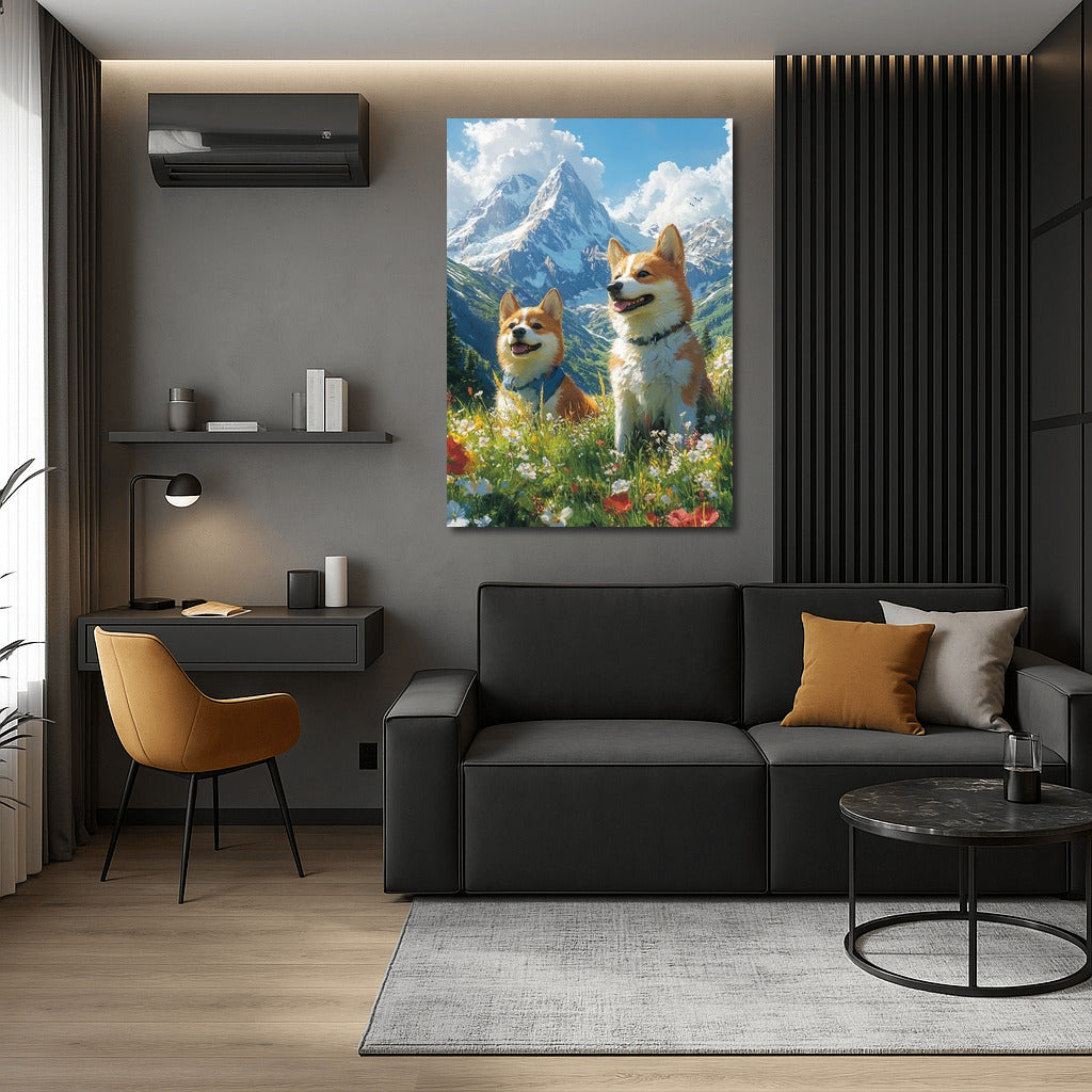Corgi in the Alpine Symphony