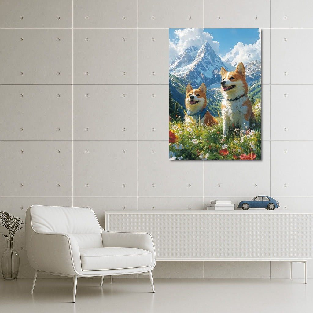 Corgi in the Alpine Symphony
