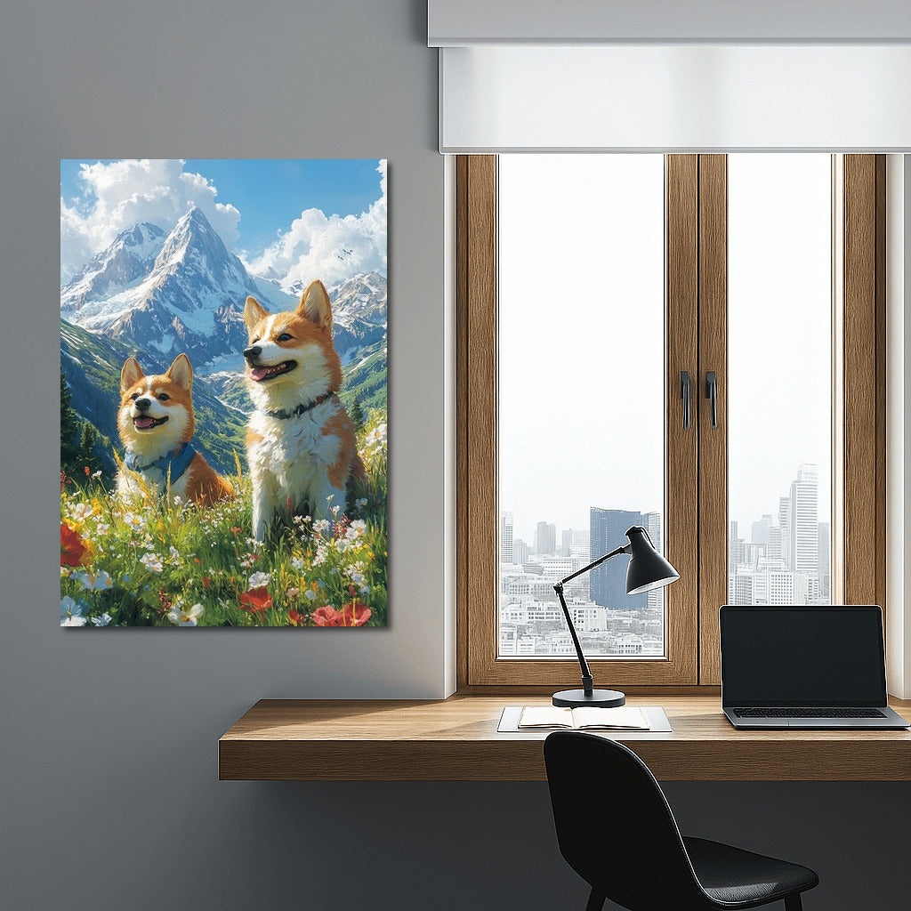 Corgi in the Alpine Symphony