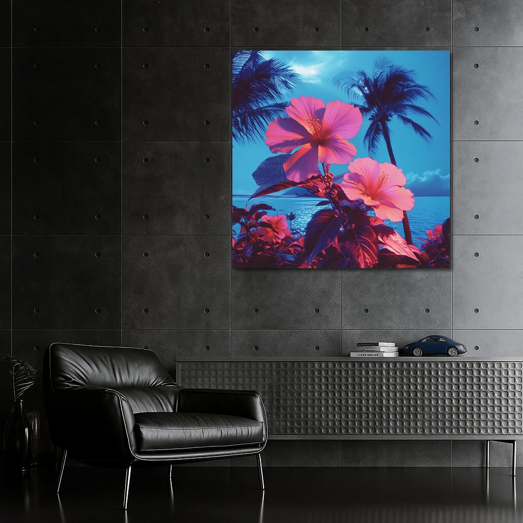 Sunset in the Embrace of Hibiscus