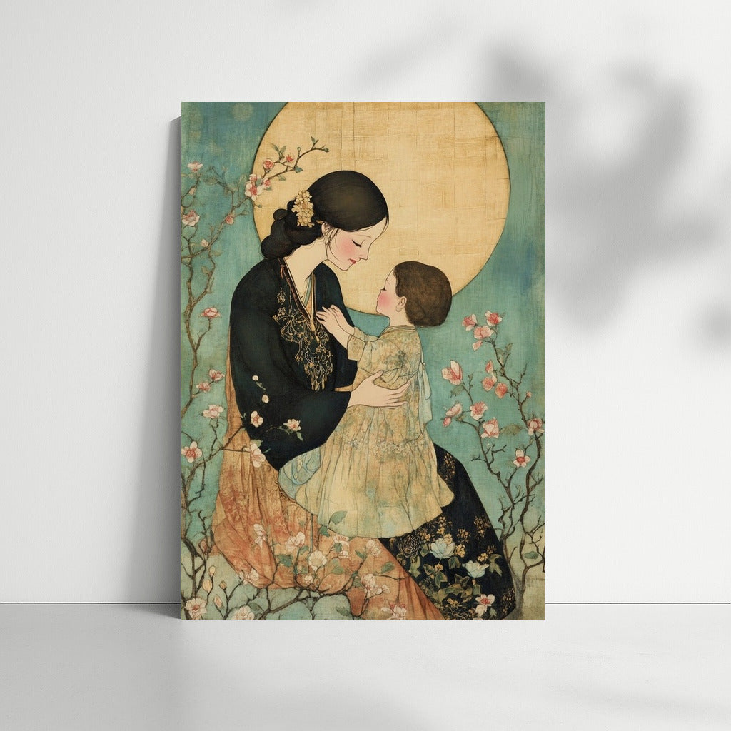 Flower Muse in a Golden Halo