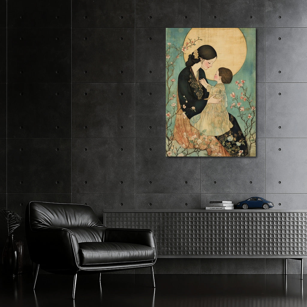 Flower Muse in a Golden Halo