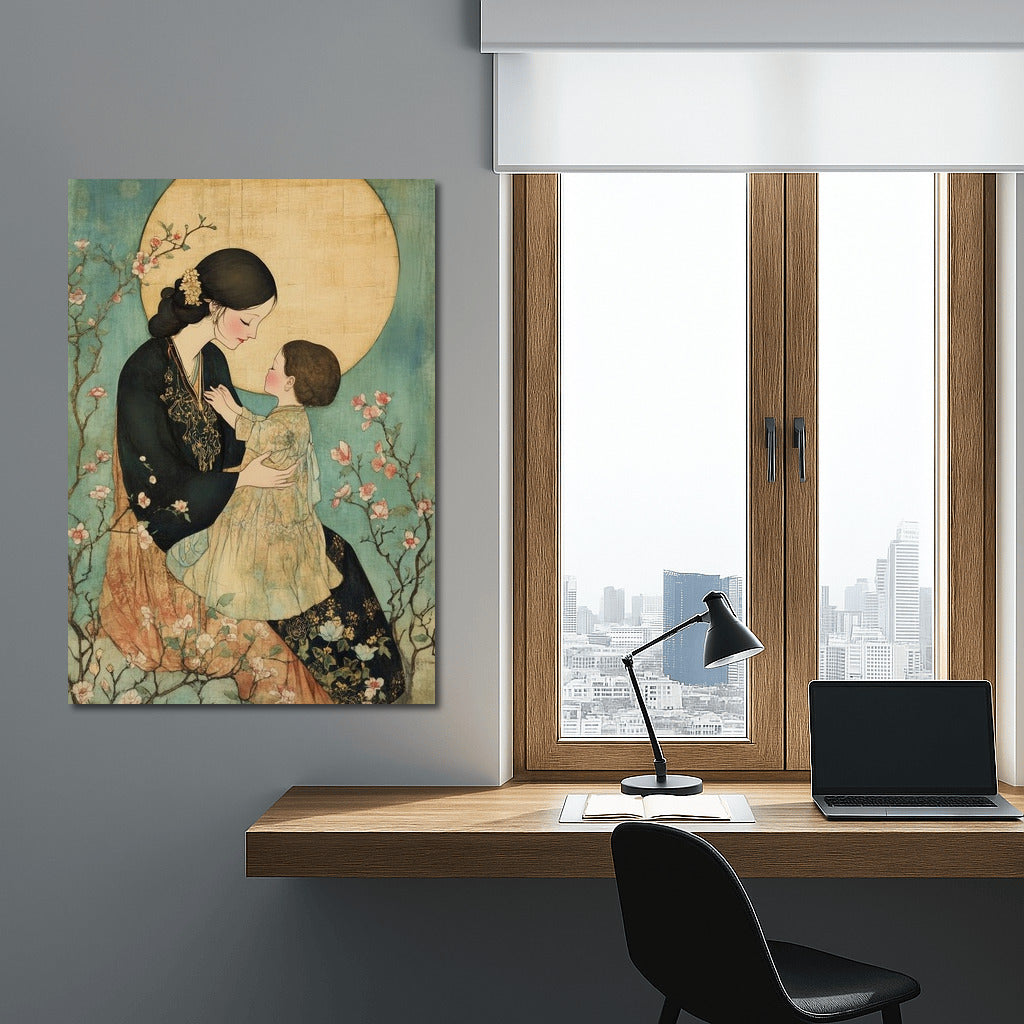 Flower Muse in a Golden Halo