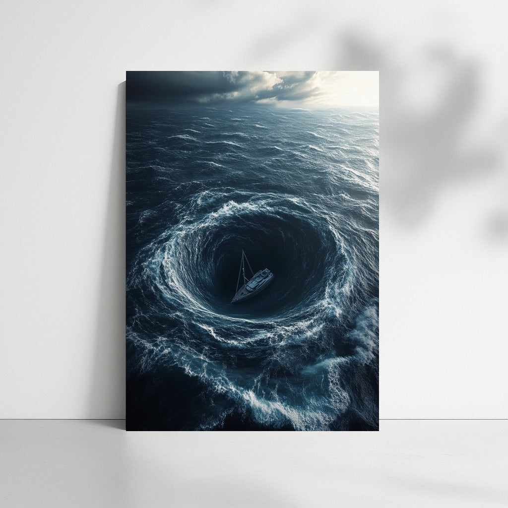 Whirlpool of Destiny: Sailboat in the Storm