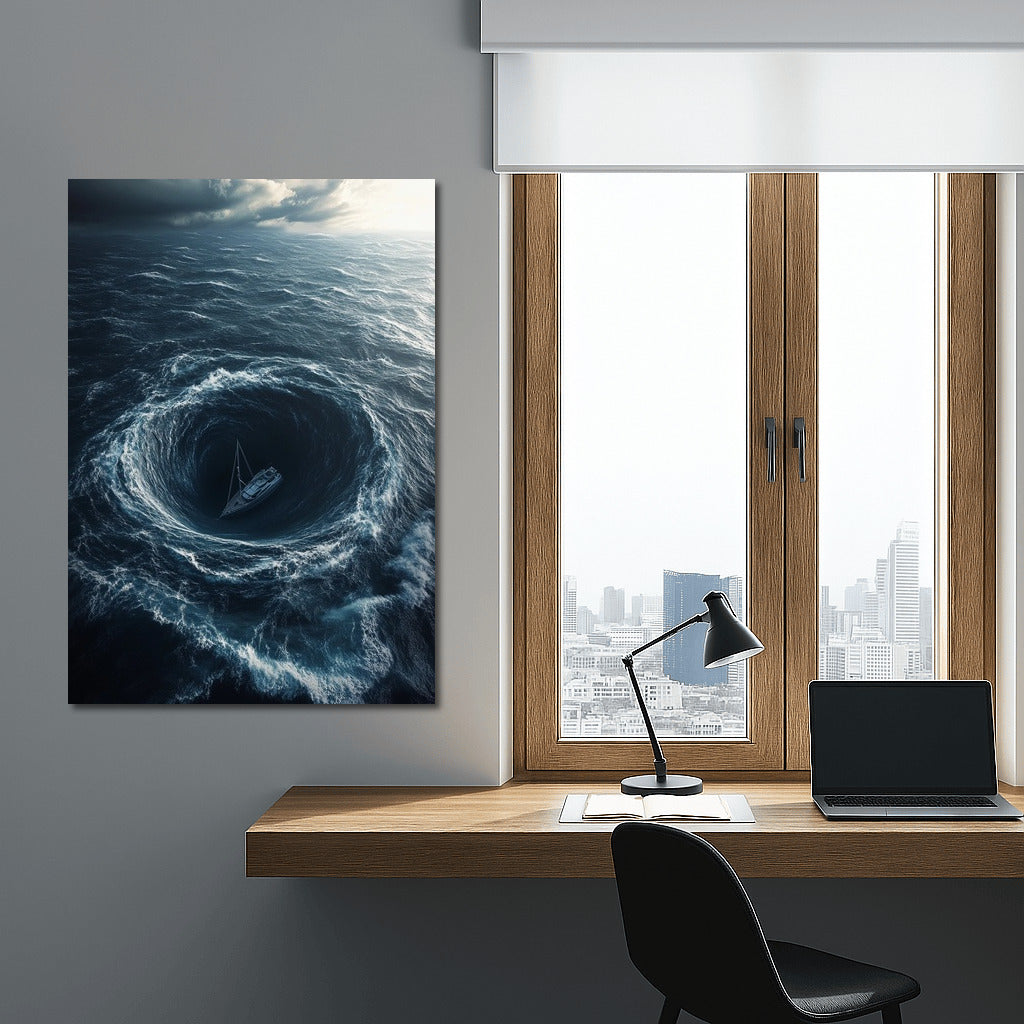 Whirlpool of Destiny: Sailboat in the Storm