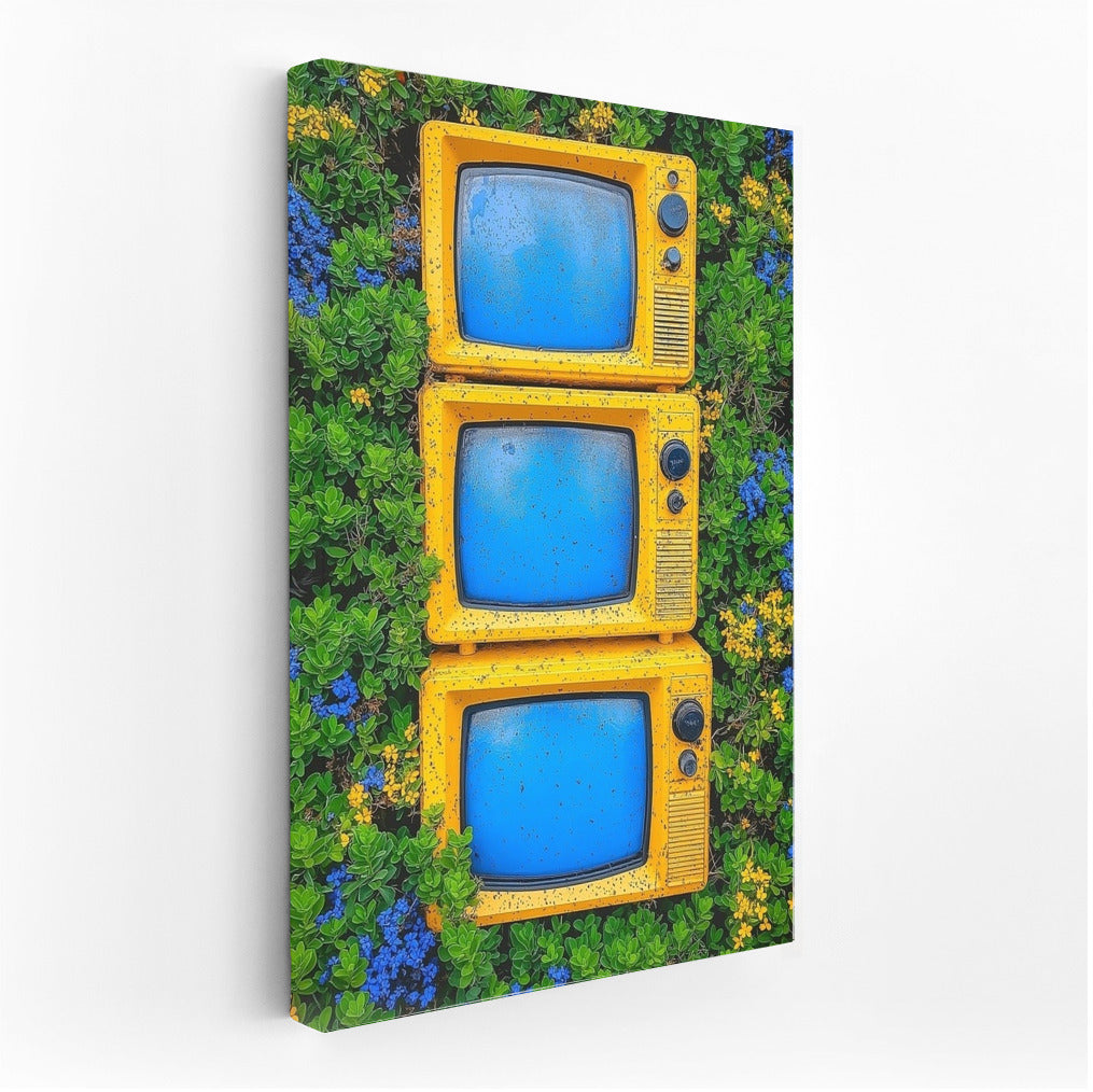 Television Triad in Green