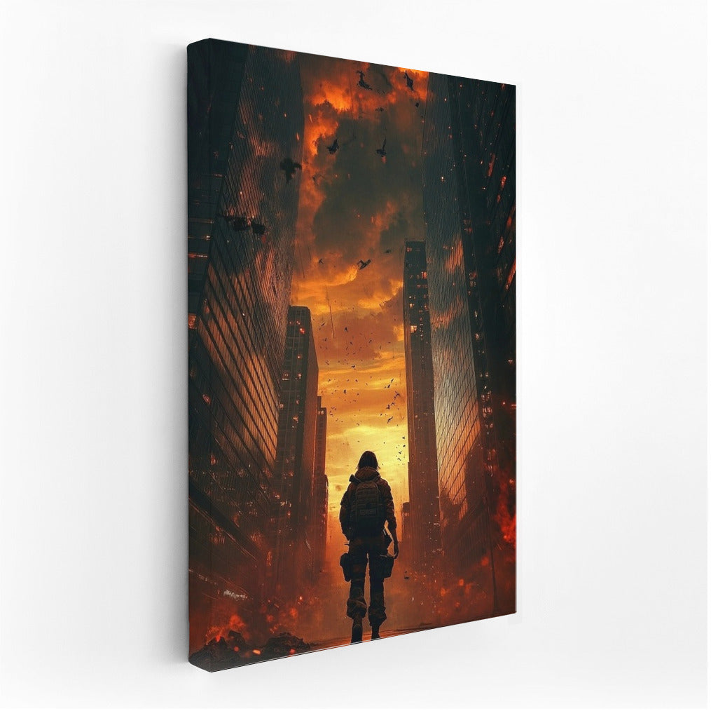 Silhouette in the Fire City