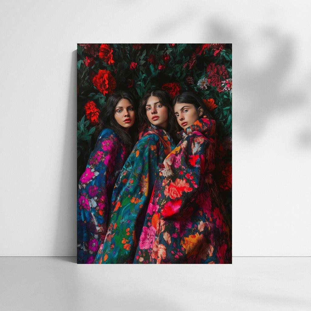 Trio in the Flower Curtain