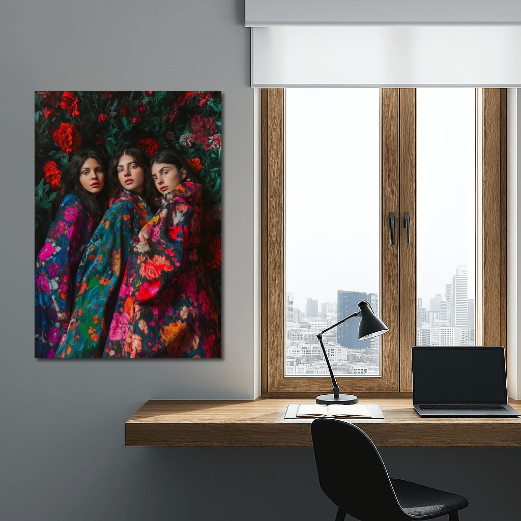 Trio in the Flower Curtain