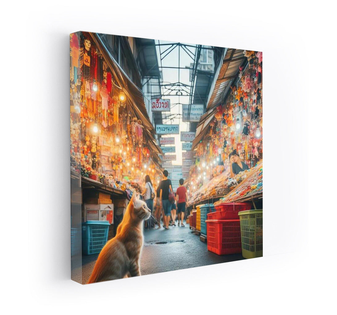 Cat among the colors of Bangkok: Live Bazaar