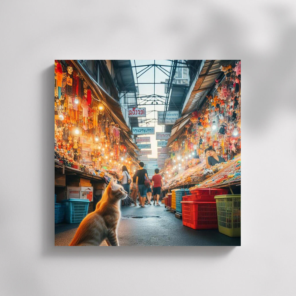 Cat among the colors of Bangkok: Live Bazaar