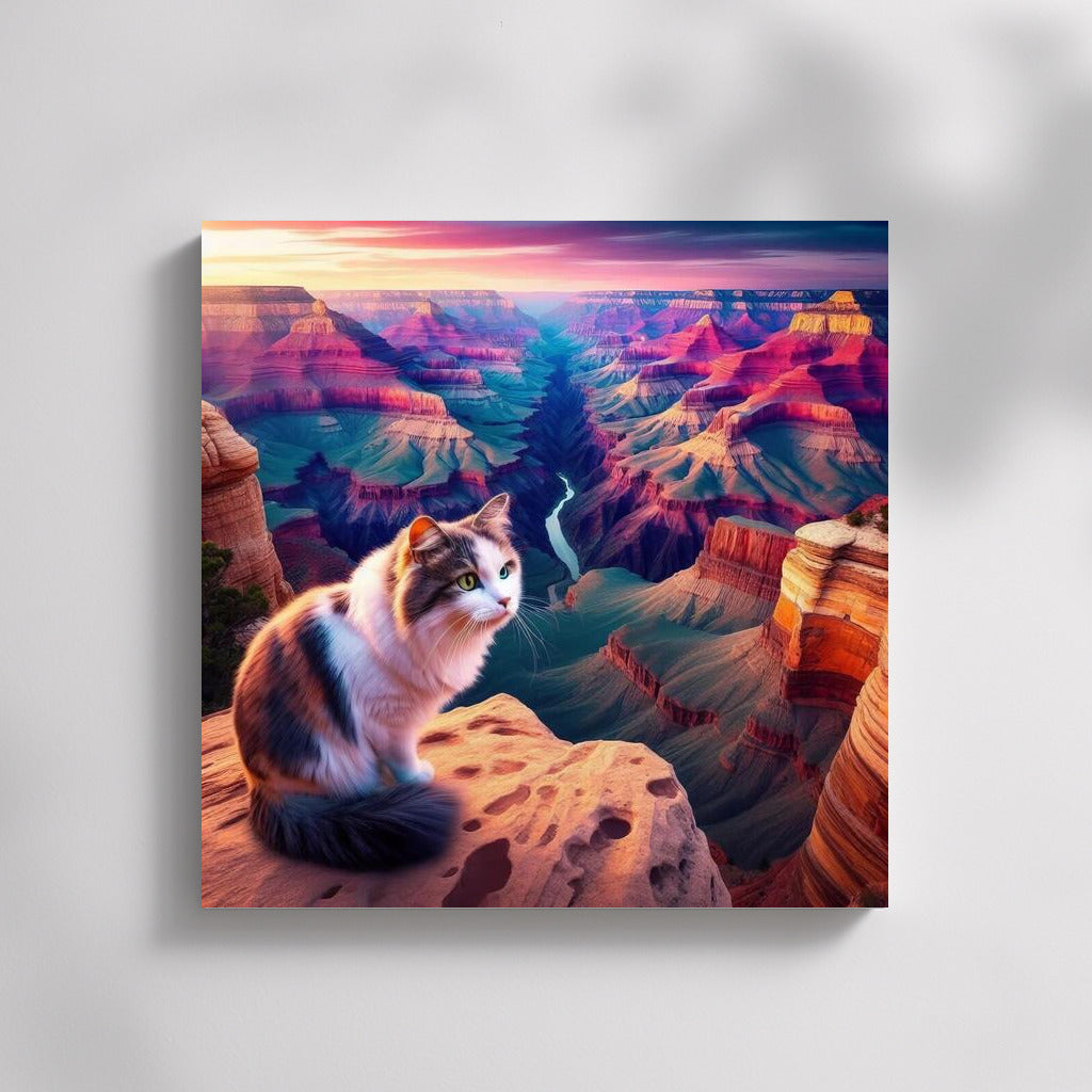 A traveling cat in the heart of the Grand Canyon