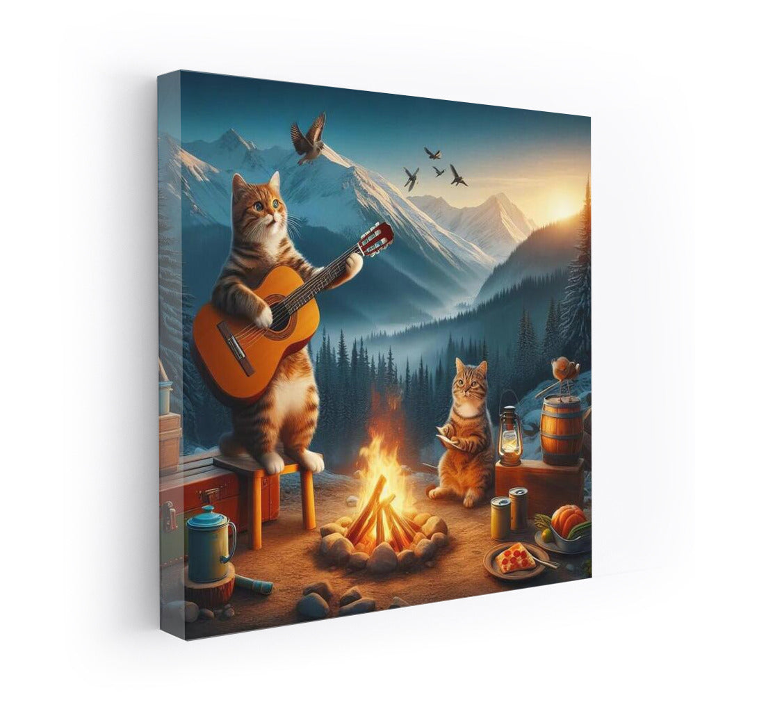 Moon Cat Melodies at the Mountain Fire